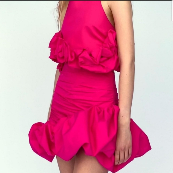 BNWT ZARA Limited Edition Draped Mini Skirt - Picture 1 of 3